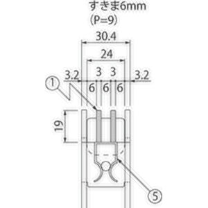 ボーダースリット（スリット幅24mm） T荷重：T-14　枠：定尺1m