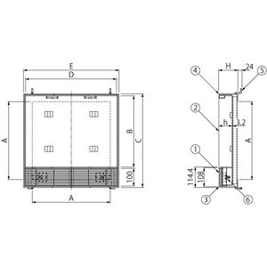 ボーダースリット（スリット幅100mm） T荷重：T-14　蓋+枠セット