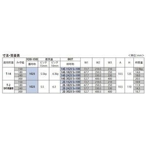 ボーダースリット（スリット幅100mm） T荷重：T-14　枠：定尺1m