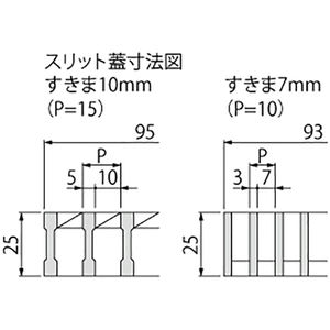 ボーダースリット（スリット幅100mm） T荷重：T-14　蓋+枠セット