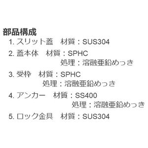 センタースリット（スリット幅60mm） T荷重：T-14　蓋+枠セット