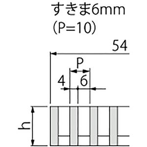 バーチカルスリット　枠：定尺1m