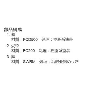 『鋳鉄製みぞ蓋』インターロッキングブロック用　細目タイプ（すきま10mm／開口8mm）集水桝用　受枠付　T荷重：T-2