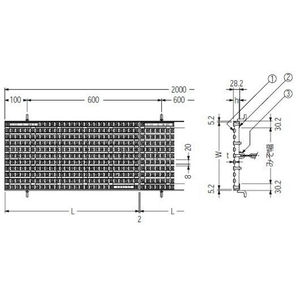 『鋳鉄製みぞ蓋』細目滑り止め模様付（すきま8mm） 側溝用　T荷重：T-2