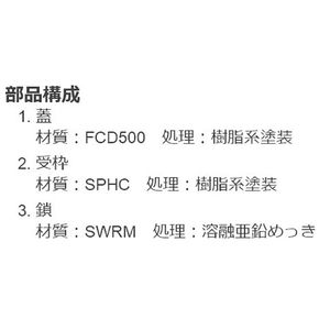 『鋳鉄製みぞ蓋』細目滑り止め模様付（すきま8mm） 集水桝用　受枠付　T荷重：T-2