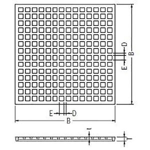 『鋳鉄製みぞ蓋』格子型　集水桝用　受枠なし　T荷重：歩行用