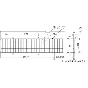 『ステンレス製グレーチング』プレーンタイプ　3mmフラットバー　横断溝・側溝用　T荷重：T-20　すきま19mm(P=22mm)