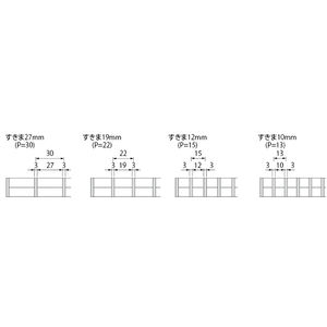 『ステンレス製グレーチング』プレーンタイプ　3mmフラットバー　横断溝・側溝用　T荷重：T-20　すきま19mm(P=22mm)