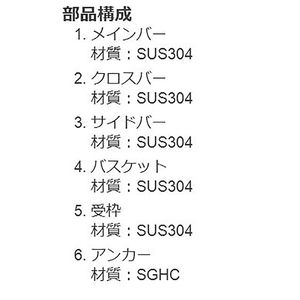 『ステンレス製グレーチング』バスケット付　滑り止め模様付　集水桝用　T荷重：T-2　すきま26mm(P=30mm)