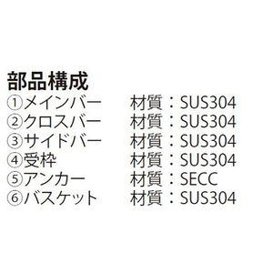 『ステンレス製グレーチング』バスケット付　プレーンタイプ　3mmフラットバー　集水桝用　T荷重：歩行用　すきま19mm(P=22mm)