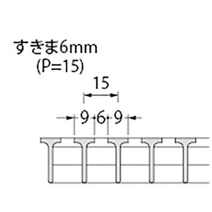 『ステンレス製グレーチング』細目滑り止め模様付　デルタ模様　歩道用　すきま6mm　クローズエンド　T荷重：歩行用