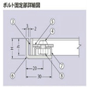 『ステンレス製グレーチング』ボルト固定式　細目プレーンタイプ　歩道用　すきま6mm　T荷重：歩行用