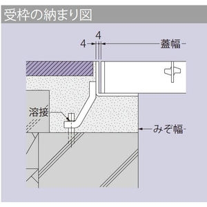 ステンレス製受枠　ボルト固定式『T-20 溶接強度向上仕様』SXGL-S・SMGL-S用