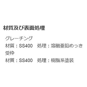 『スチール製グレーチング』細目滑り止め模様付　横断溝・側溝用　T荷重：歩行用