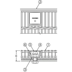 『スチール製グレーチング』ボルトキャップ付　ボルト固定式　細目滑り止め模様付　横断溝用　T荷重：T-14