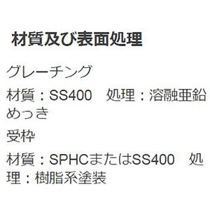 『スチール製グレーチング』細目プレーンタイプ　ボルト固定式　横断溝用（一般用）　T荷重：T-14