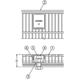 『スチール製グレーチング』ボルトキャップ付ボルト固定式　細目プレーンタイプ　横断溝用　T荷重：T-14
