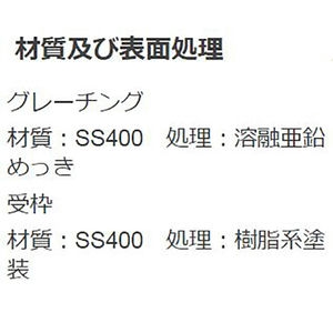 『スチール製グレーチング』滑り止め模様付　枠付正方形型　集水桝用　受枠処理：樹脂系塗装-K　T荷重：T-25