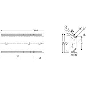 『カラー舗装用みぞ蓋（化粧用スリットみぞ蓋）』タイル用　充填深さ30mm　ステンレス製 （すきま11mm）　側溝用　クッション付　T荷重：T-2