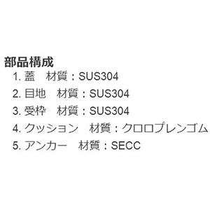 『カラー舗装用みぞ蓋（化粧用スリットみぞ蓋）』タイル用　充填深さ30mm　ステンレス製 （すきま6mm）　側溝用　クッション付　シングルスリットタイプ（把手穴付）　T荷重：T-2