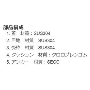 『カラー舗装用みぞ蓋（化粧用スリットみぞ蓋）』タイル用　充填深さ30mm　ステンレス製 （すきま6mm）　集水桝用　T荷重：T-2