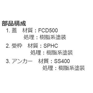 『カラー舗装用みぞ蓋（化粧用スリットみぞ蓋）』タイル用　充填深さ40mm 鋳鉄製　側溝用　T荷重：T-2