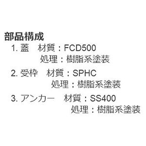 『カラー舗装用みぞ蓋（化粧用スリットみぞ蓋）』タイル用　充填深さ40mm 鋳鉄製　集水桝用　T荷重：T-14