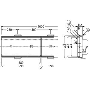 『カラー舗装用みぞ蓋（化粧用スリットみぞ蓋）』タイル用　充填深さ 28mm スチール製（すきま 6mm）　側溝用　T荷重：T-2