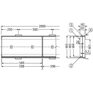 『カラー舗装用みぞ蓋（化粧用スリットみぞ蓋）』タイル用　充填深さ 28mm スチール製（すきま 6mm）　側溝用　シングルスリットタイプ（把手穴付）　T荷重：歩行用