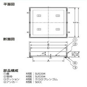 『カラー舗装用みぞ蓋（化粧用スリットみぞ蓋）』インターロッキングブロック用　充填深さ65mm ステンレス製　集水桝用　目地なし（すきま9mm）　T荷重：歩行用