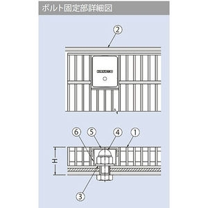 『スチール製グレーチング』ボルトキャップ付　ボルト固定式　細目プレーンタイプ　枠付正方形型　集水桝用　クッション材なし　T荷重：T-14・T-6