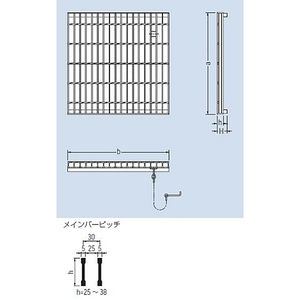 『スチール製グレーチング』プレーンタイプ　都営住宅型CDます用　T荷重：T-2