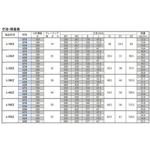 幅決め金具付Ｕ字溝用受枠　『溶融亜鉛めっき』