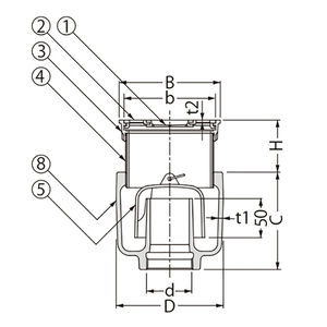 非防水用 椀型洗濯機トラップ