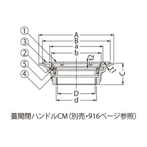 シート床用 床上掃除口 鋼管ねじ込用