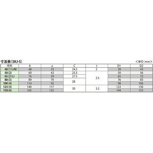 床排水金具　ステンレス製 塩ビ管差込用　VP管・VU管兼用