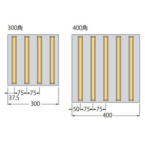 JIS型　床タイル用　ステンレス鋳鋼製 300角用線状突起　バフ研磨タイプ