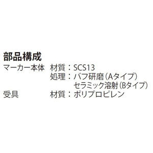 JIS型　カーペット用　ステンレス鋳鋼製 点状突起　バフ研磨タイプ（受具つき）