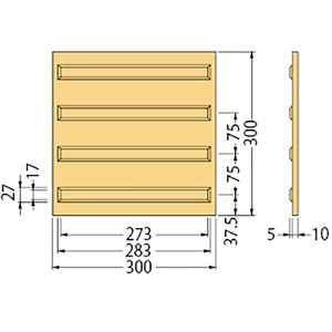 JIS型　屋外用　ゴムチップ製　視覚障害者誘導用ブロック 線状突起