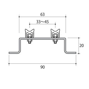 建具用レール　V型レール用アンカー