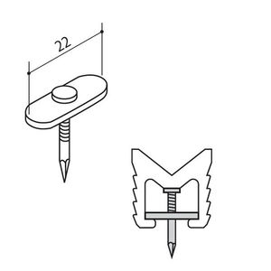 建具用レール　V型レール用釘