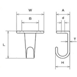 シートフックJ型