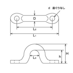 【バラ単位】アイストラップ(座ぐりなし)