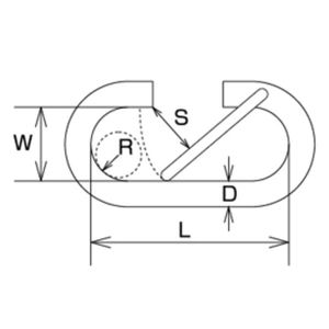 O型フック（ロープ用）