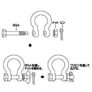 【バラ単位】オタフクボルト止めシャックル