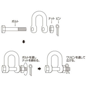 【バラ単位】ワリピン式ワイドネジシャックル