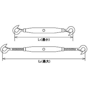 パイプターンバックル 外れ止め付（フック＆フック）