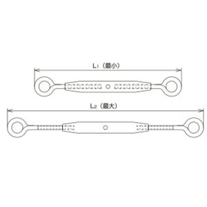 【バラ単位】パイプターンバックル（アイ＆アイ）