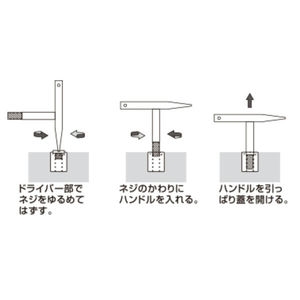 グレーチング用金具GCH型専用ハンドル