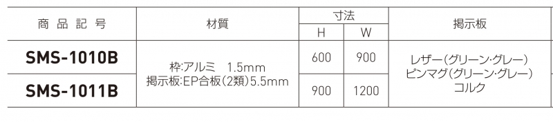 アルミ掲示板（ブロンズ枠）